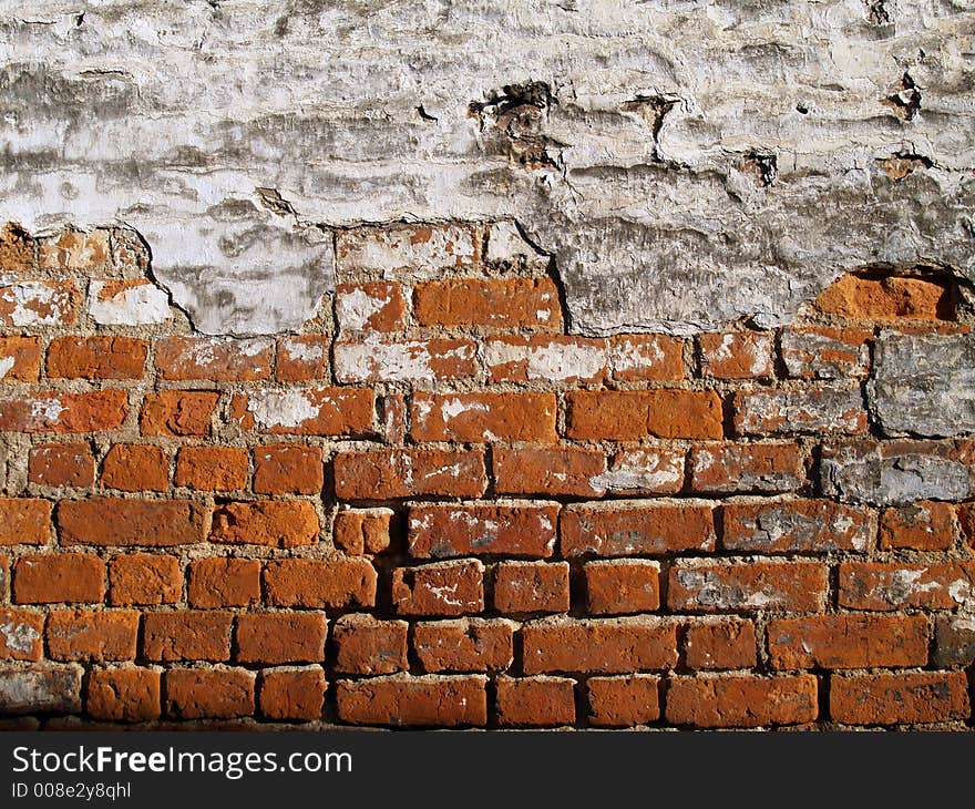 Old brick wall texture detail