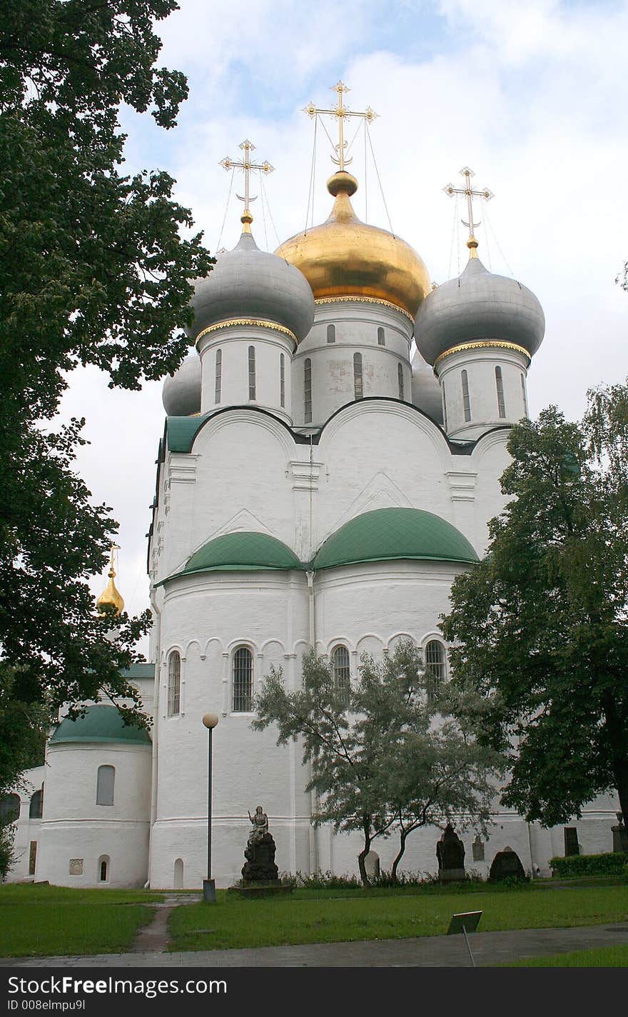 Novodevichy Convent. Smolensky Cathedral, View from East. Novodevichy Convent. Smolensky Cathedral, View from East