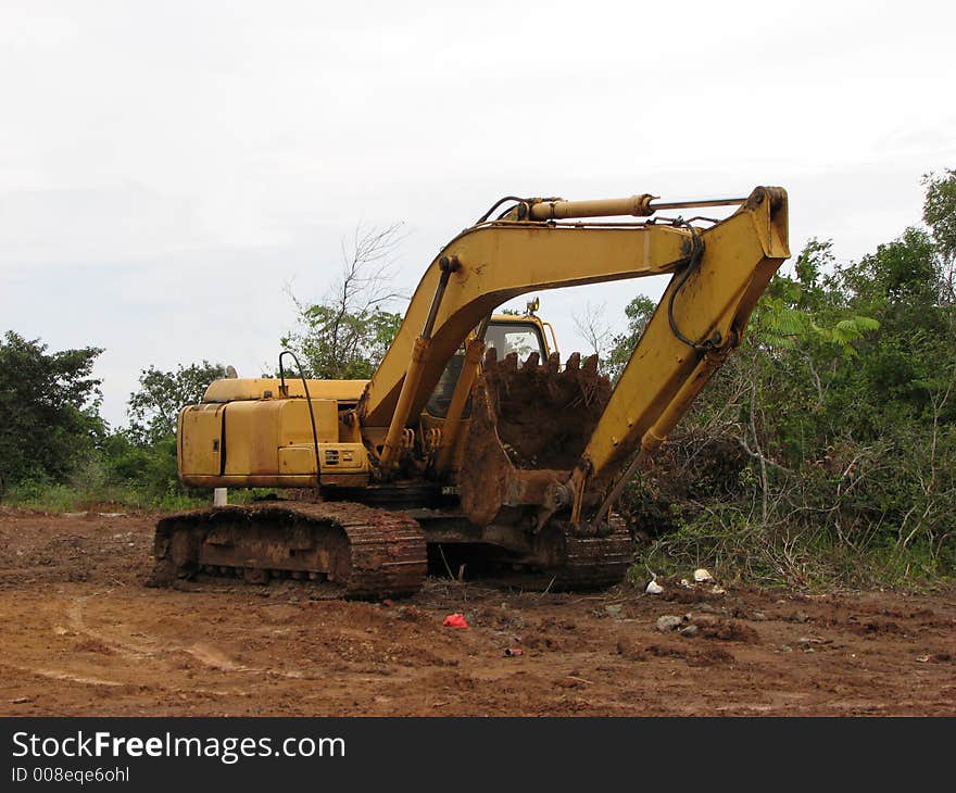 Big,heavy loader at a work site