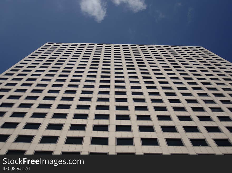 Downtown Highrise Under Blue Sky