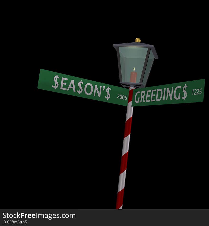 Season s Greedings Street Sign 2