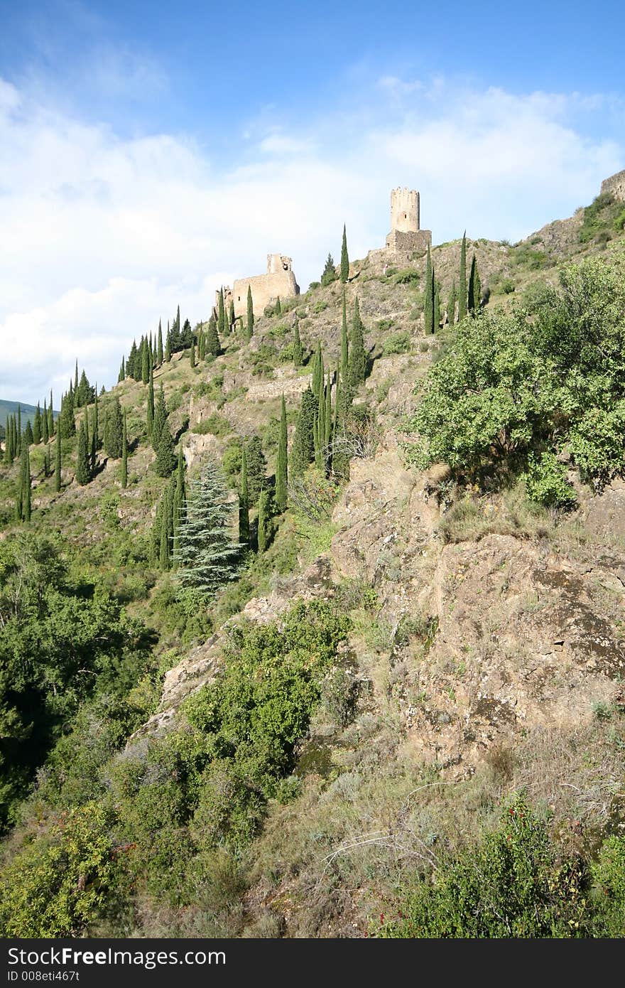 Two castles on a ridge