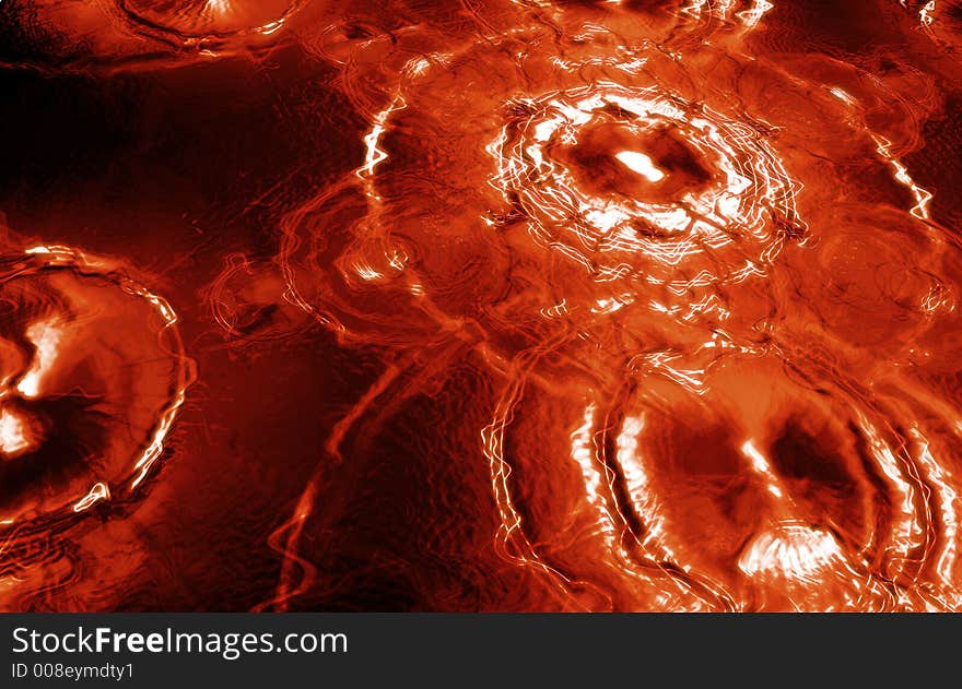 Electric waves in red - abstract