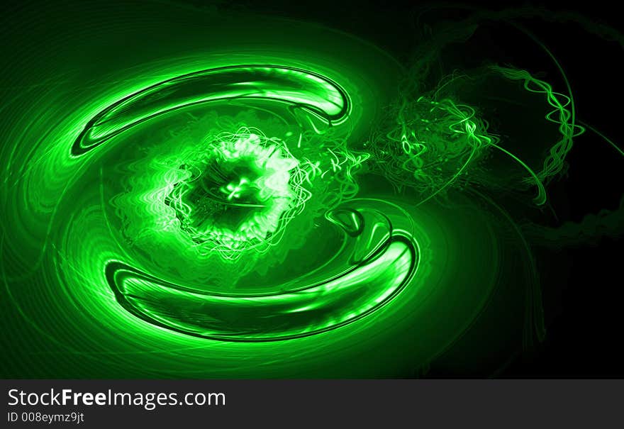 Electric liquid in green color - abstract