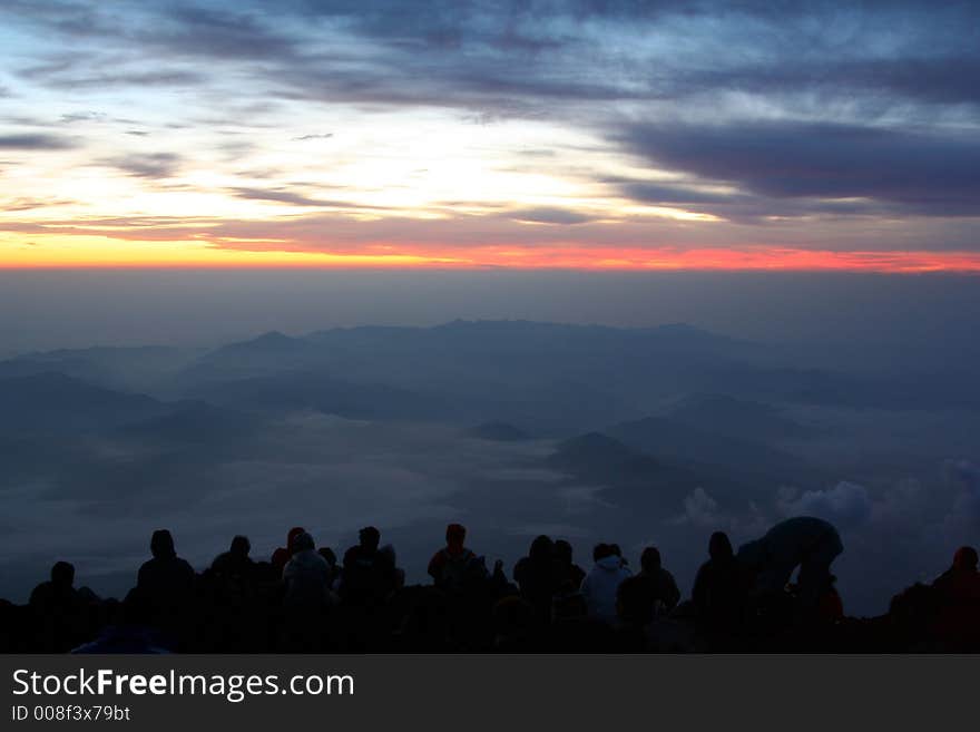 Climbed all night to capture the sunrise from the top of Fuji!. Climbed all night to capture the sunrise from the top of Fuji!