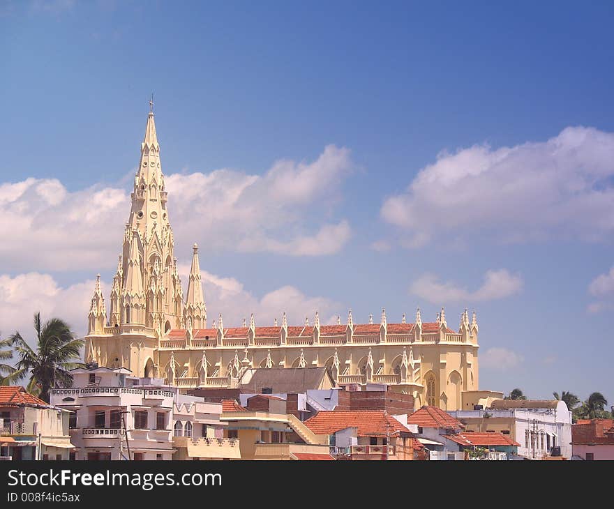 Old and very popular church in cape comorin, south tip of India. Old and very popular church in cape comorin, south tip of India.