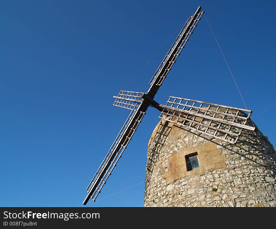 Wind mill at algorta, evening time