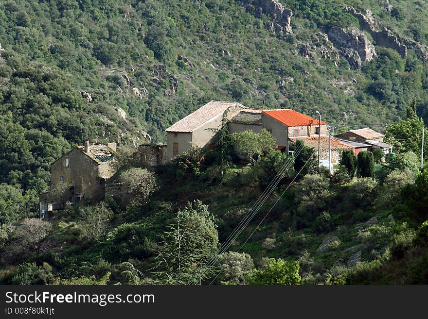 Old french village on a crest