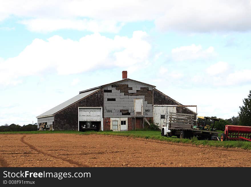 Barn and Farm equipment on North Fork of Long Island. Barn and Farm equipment on North Fork of Long Island