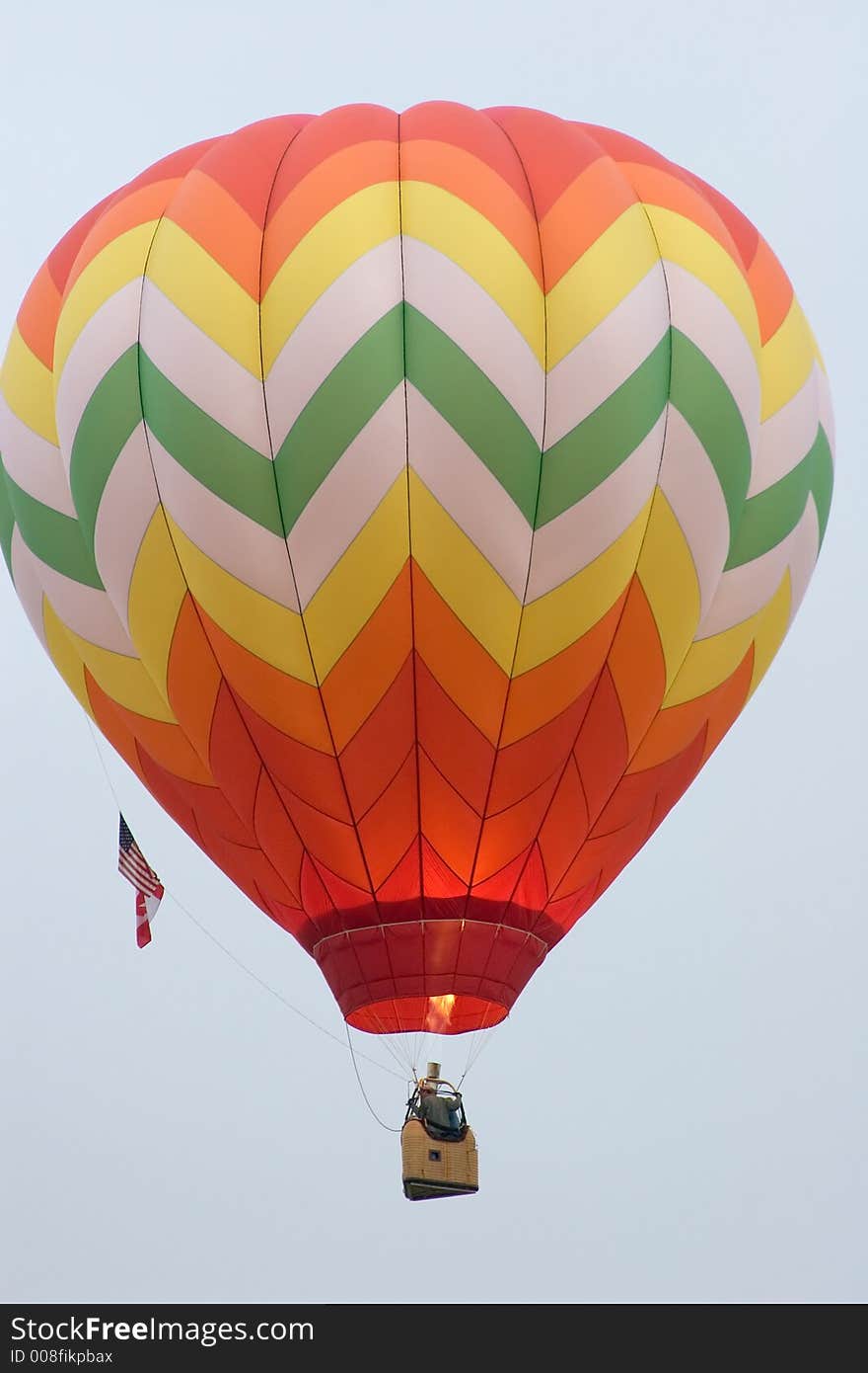 Rising Hot Air Balloon Being Inflated