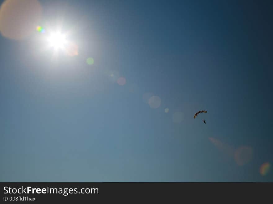 Sky Diving - Concept of Extreme Sports. Sky Diving - Concept of Extreme Sports