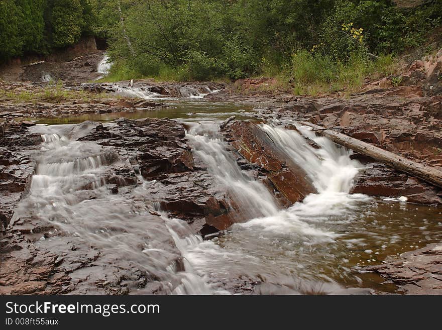 Waterfall on the Split Rock River - Superior Hiking Trail. Waterfall on the Split Rock River - Superior Hiking Trail