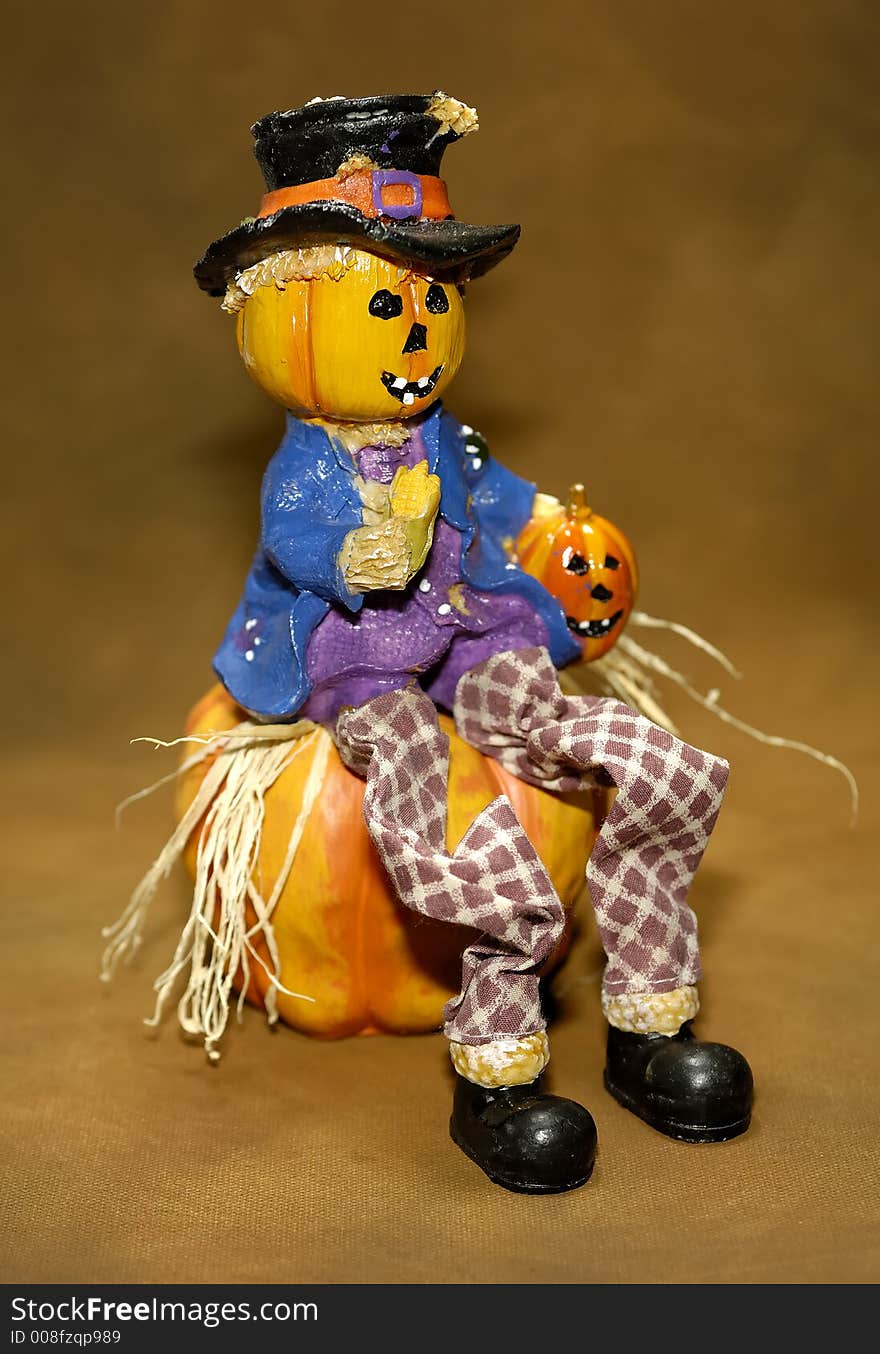 Photo of a Scarecrow Halloween Decoration. Photo of a Scarecrow Halloween Decoration