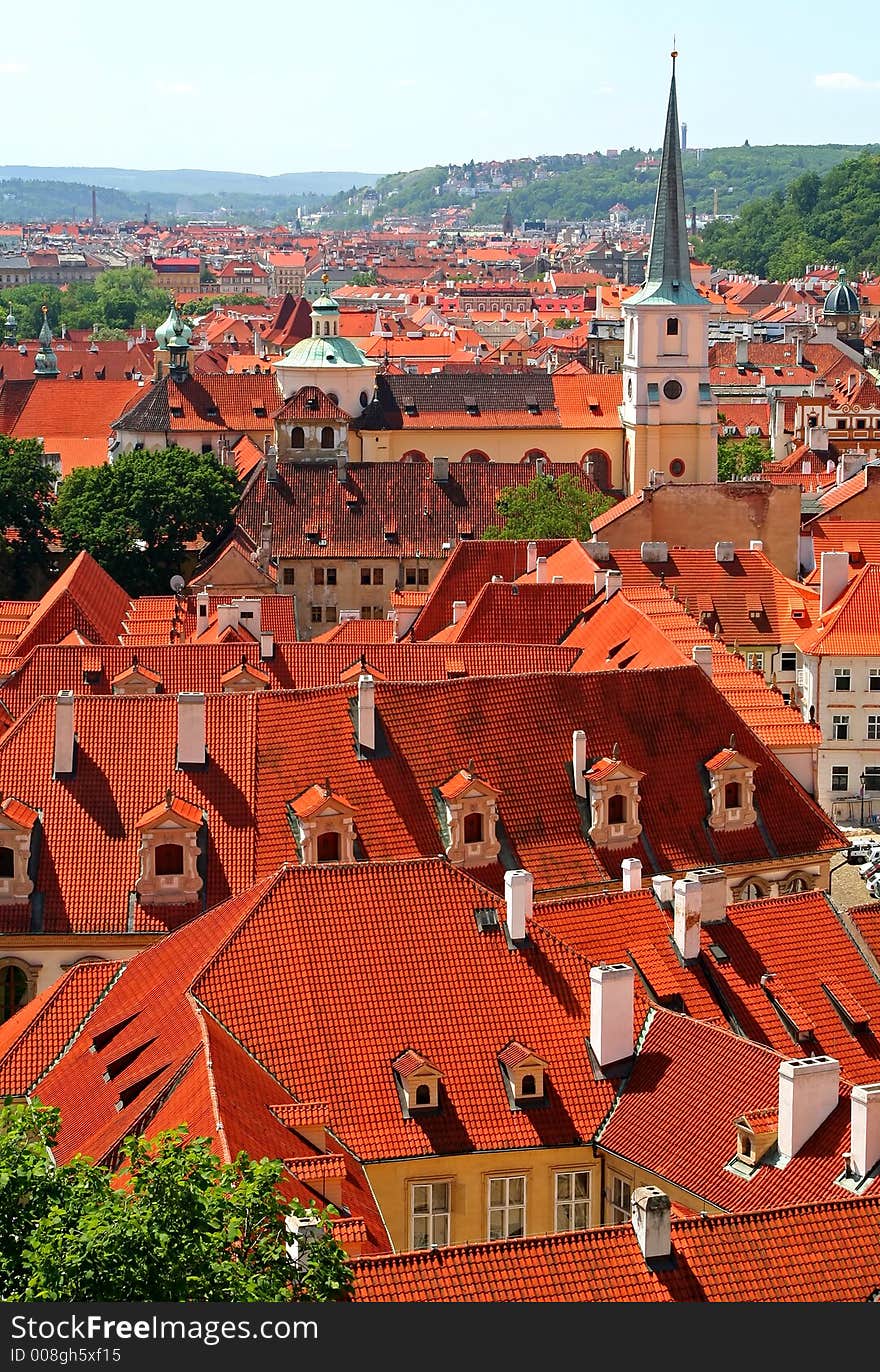 Houses at Prague town, Czech