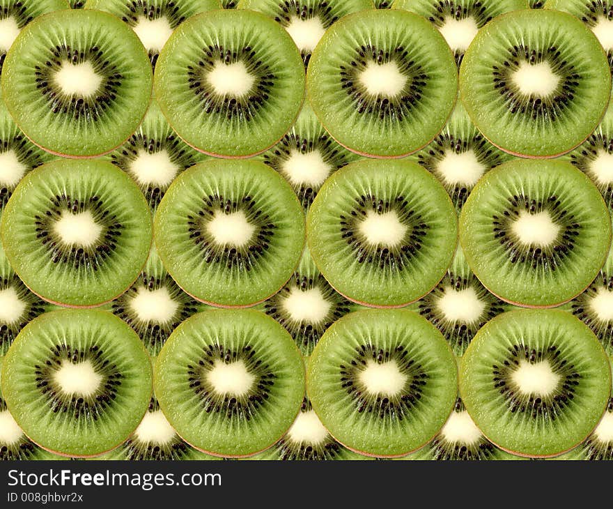 Fresh kiwi slices back ground