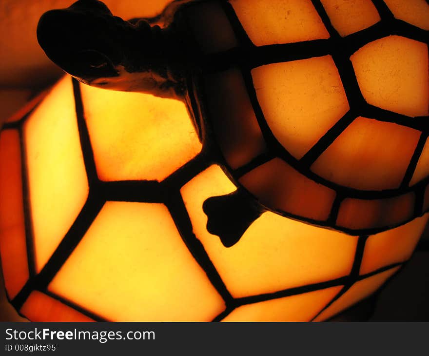 A Photo of a turtle lamp...