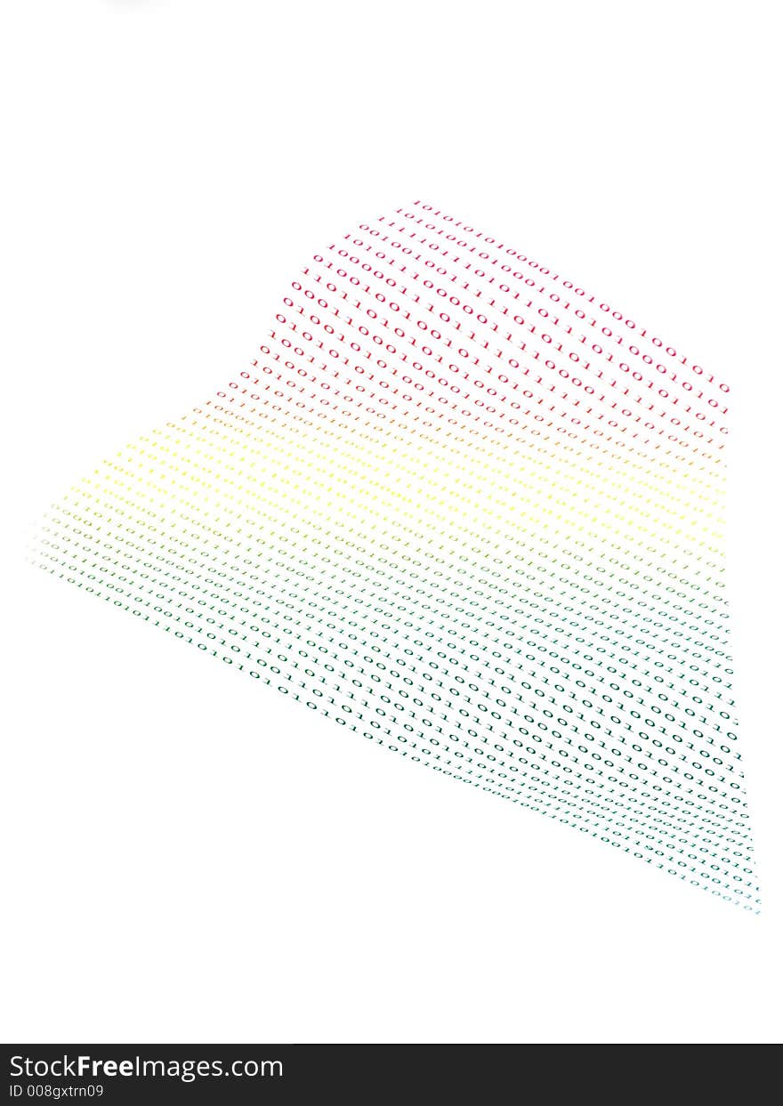 Binary numbers on white background