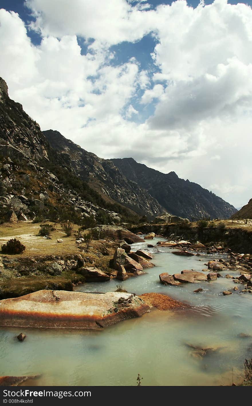 Beautiful river in the Cordilleras mountain