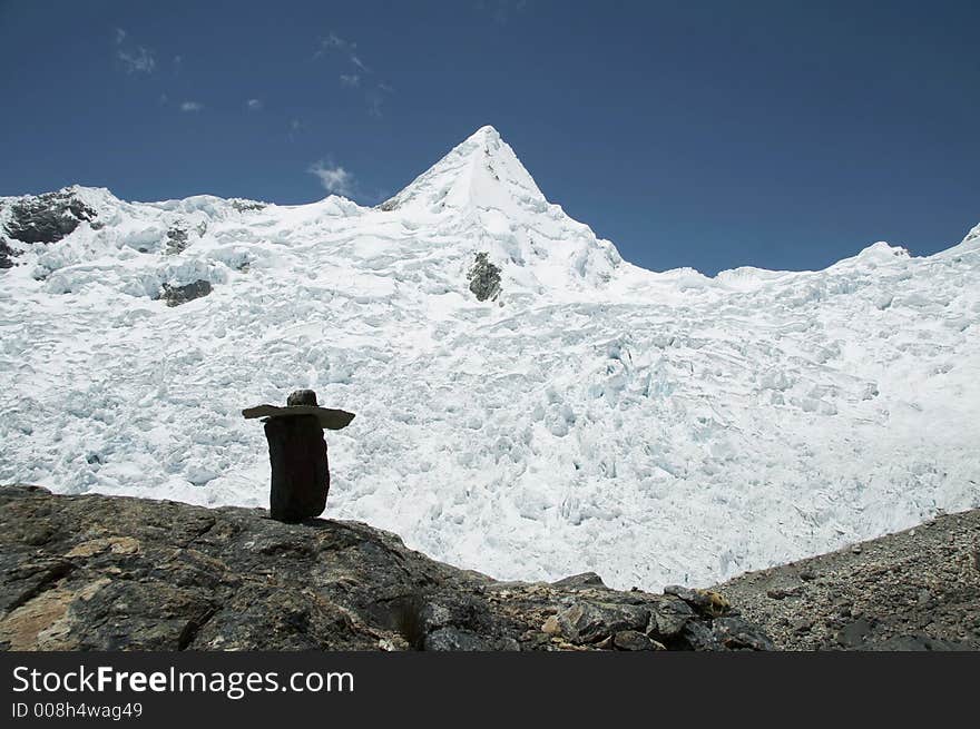 Alpamayo peak in the Cordilleras mountain. Alpamayo peak in the Cordilleras mountain