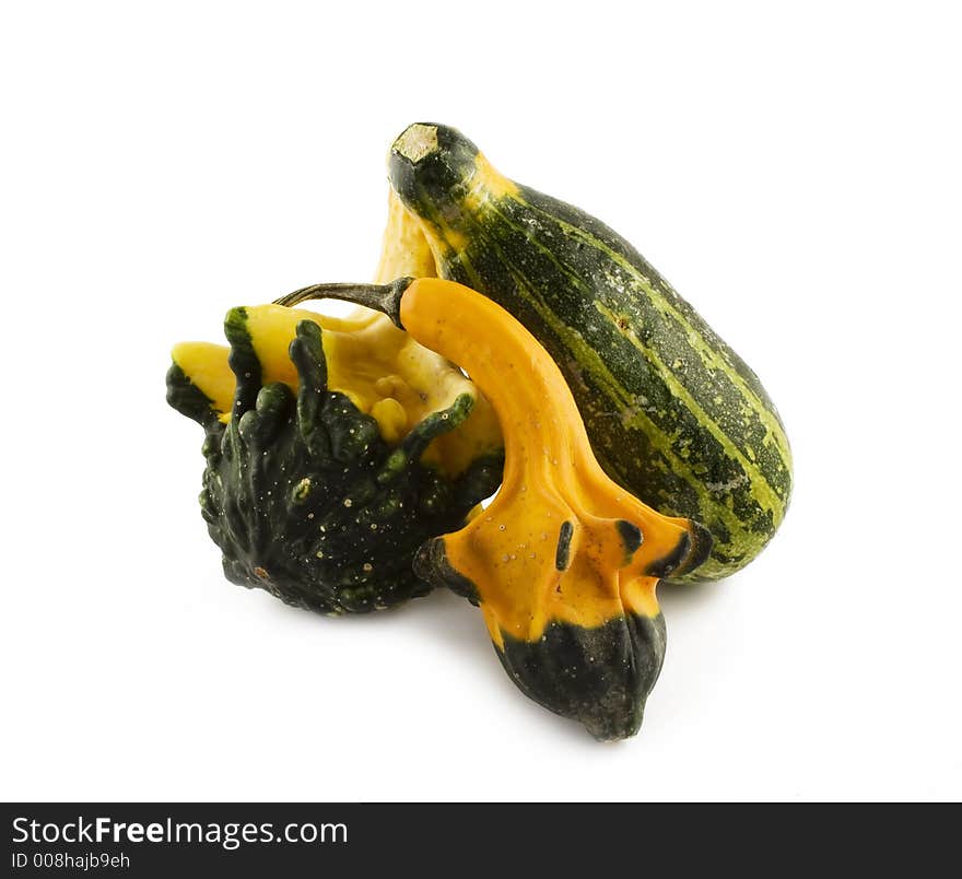 Marrows isolated on a white background