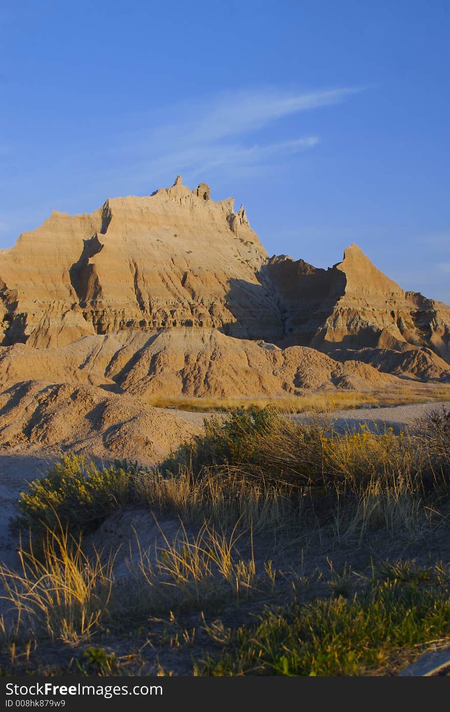 Soft rock outcropping in Badlands National Park. Soft rock outcropping in Badlands National Park