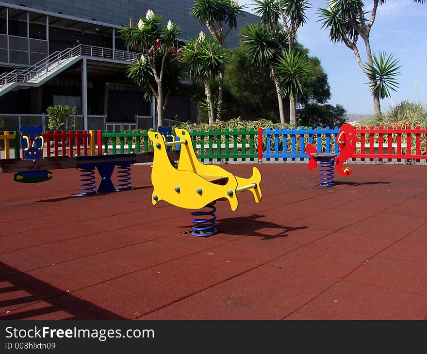 Colorful playground equipment for kids