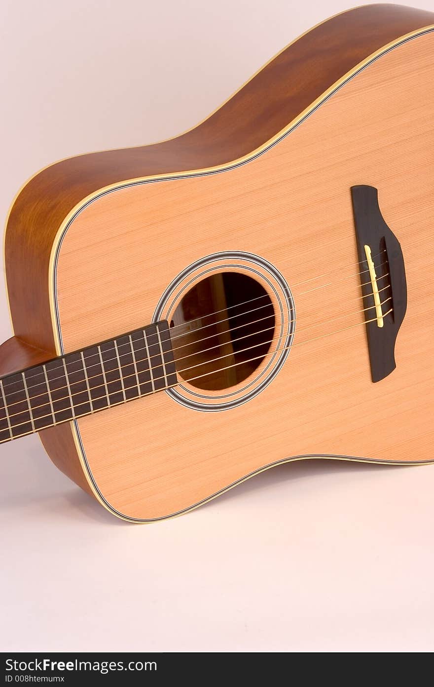 Isolated View of Acoustic Guitar Body