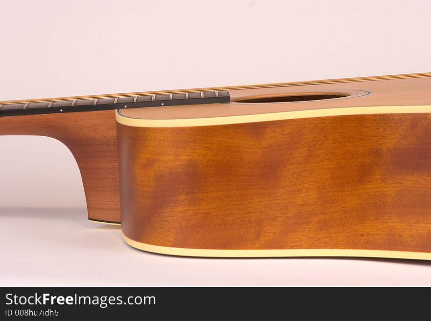 Isolated Acoustic Guitar Body and Heel