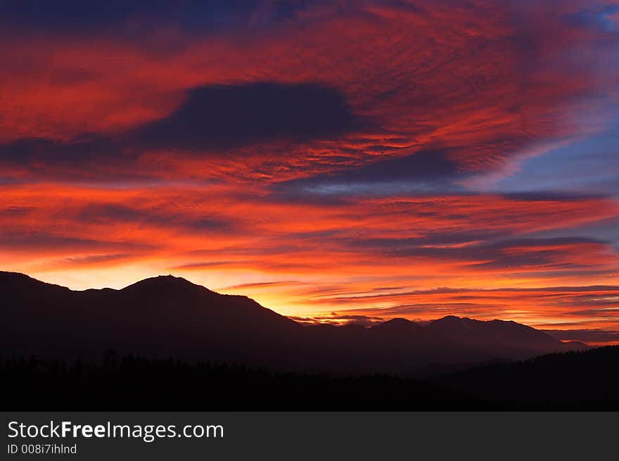 Colorful sunset