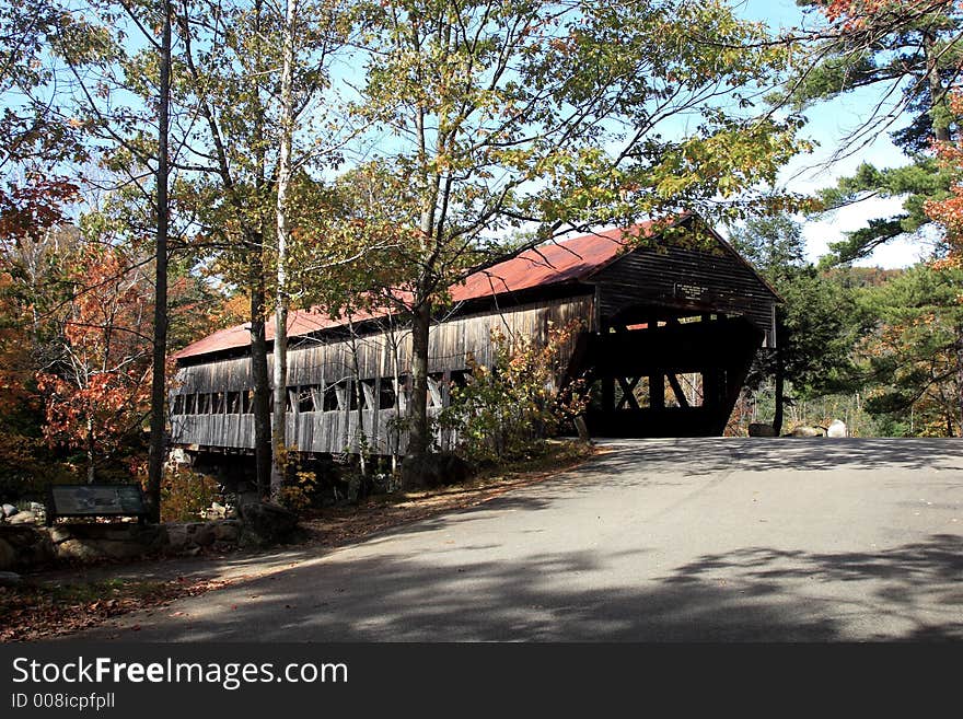 Covered bridge in the White Mountains of New Hampshire. Covered bridge in the White Mountains of New Hampshire