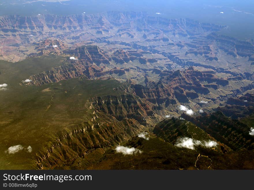 Grand canyon with clouds