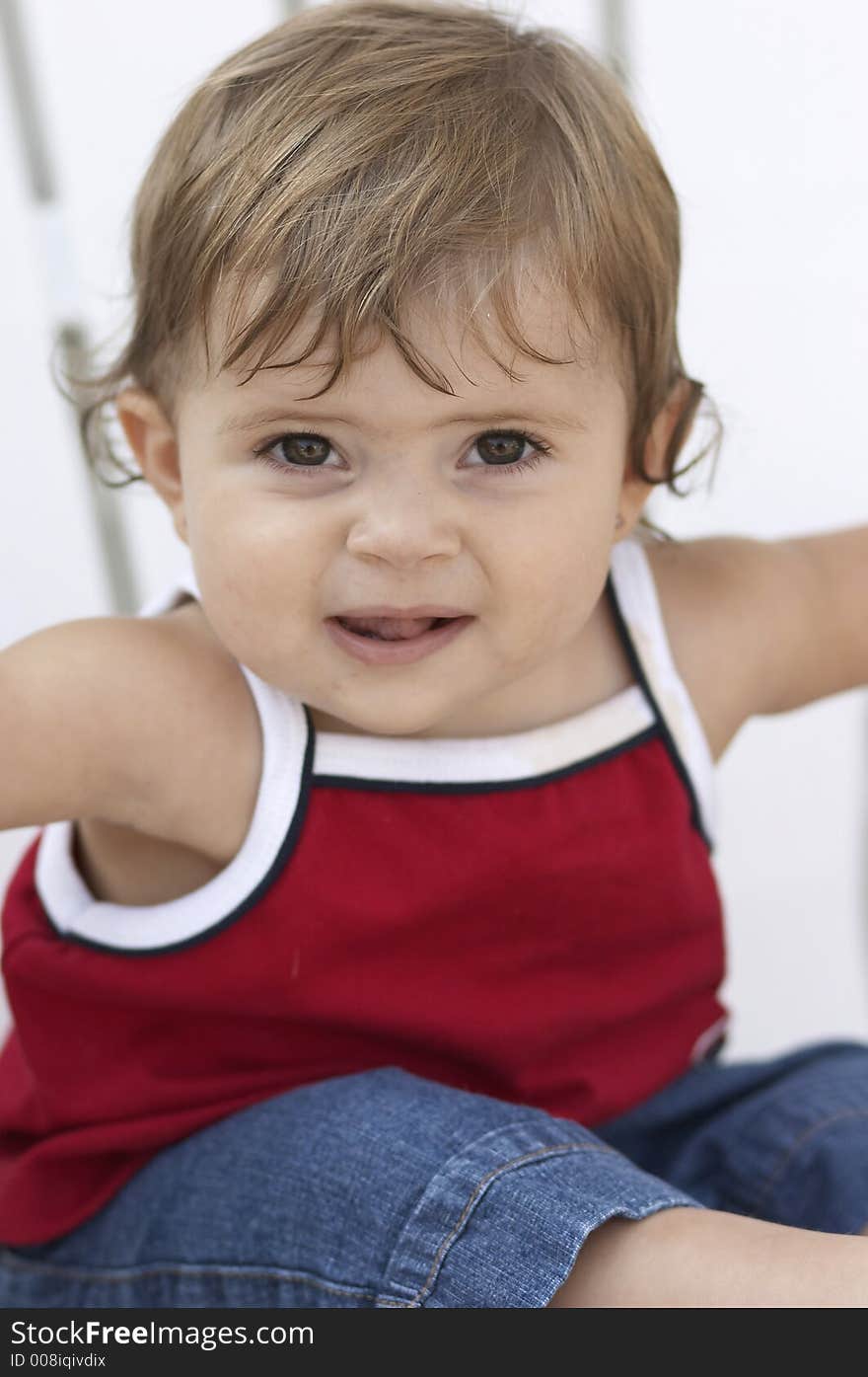 Pretty smiling young girl portrait. Pretty smiling young girl portrait