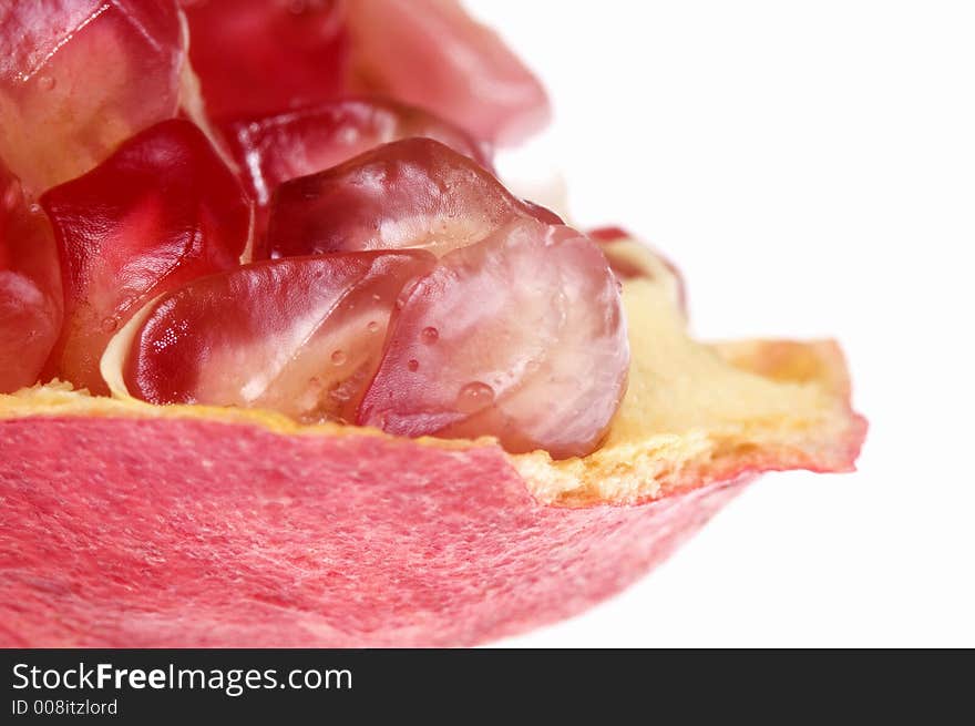 Pomegranate on a white background