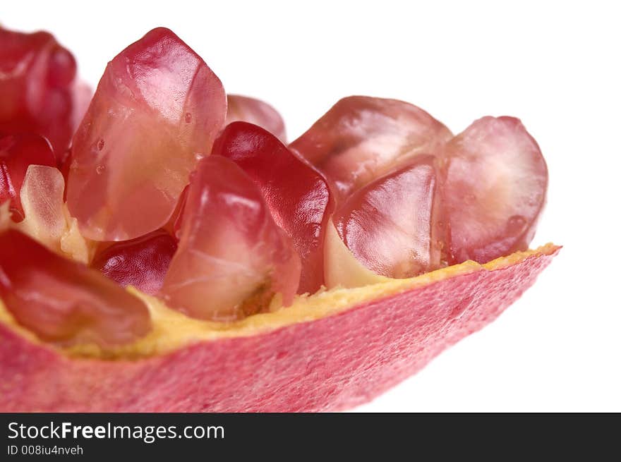 Pomegranate on a white background