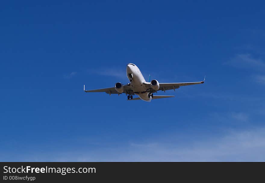 Jet coming into tje Vancouer airport,. Jet coming into tje Vancouer airport,