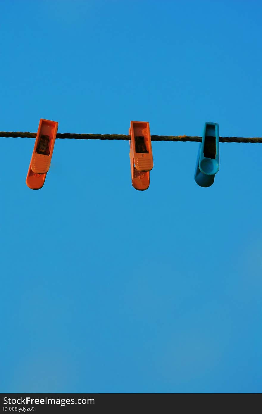 Clothes peg in the blue sky. Nikon D200