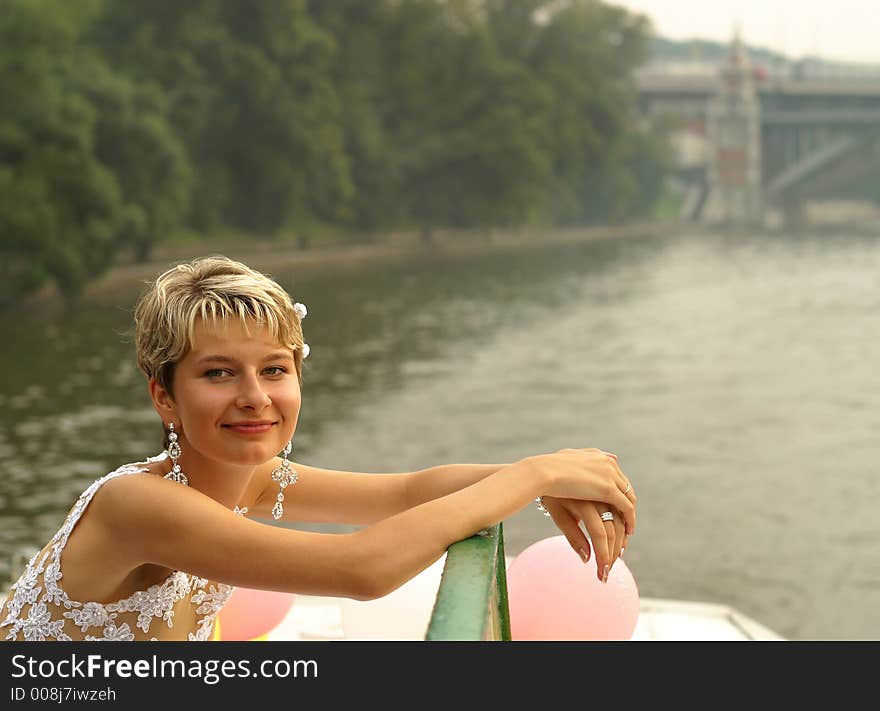 Smiling bride