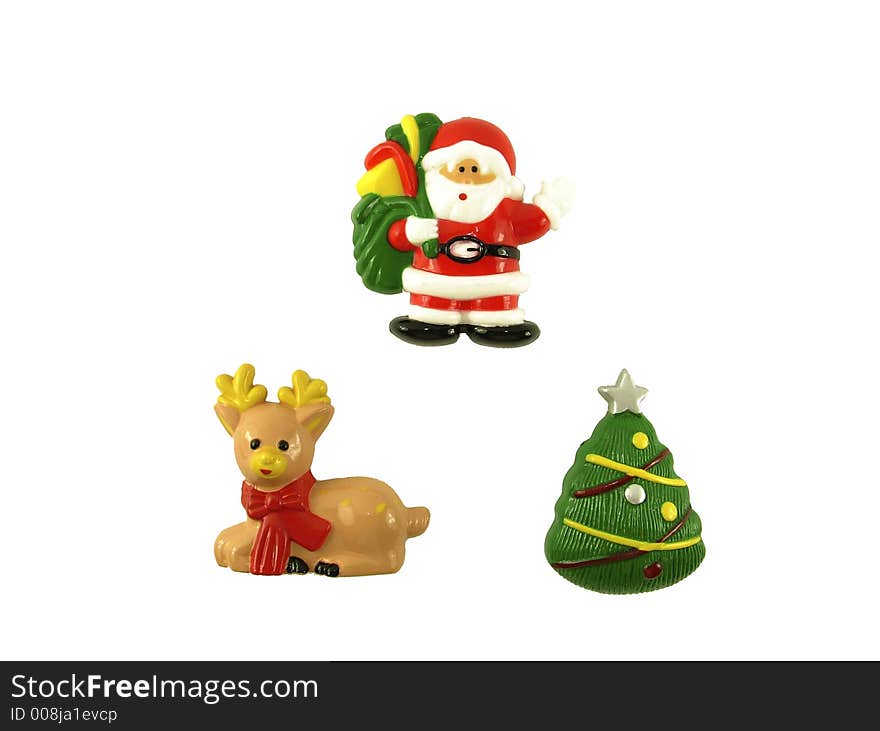 Christmas fridge magnets complete with clipping path. Christmas fridge magnets complete with clipping path.