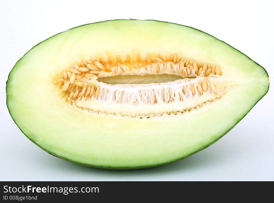 Healthy fruit melon, isolated on white