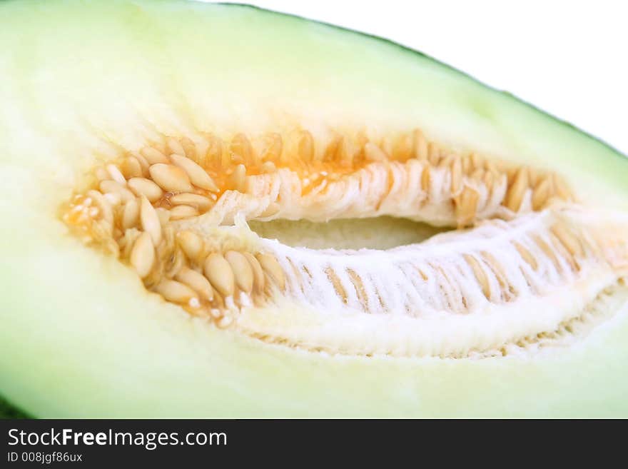 Healthy fruit melon, isolated on white