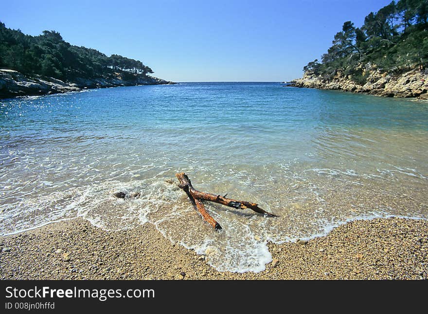 Quiet creek in french riviera on a sunny day