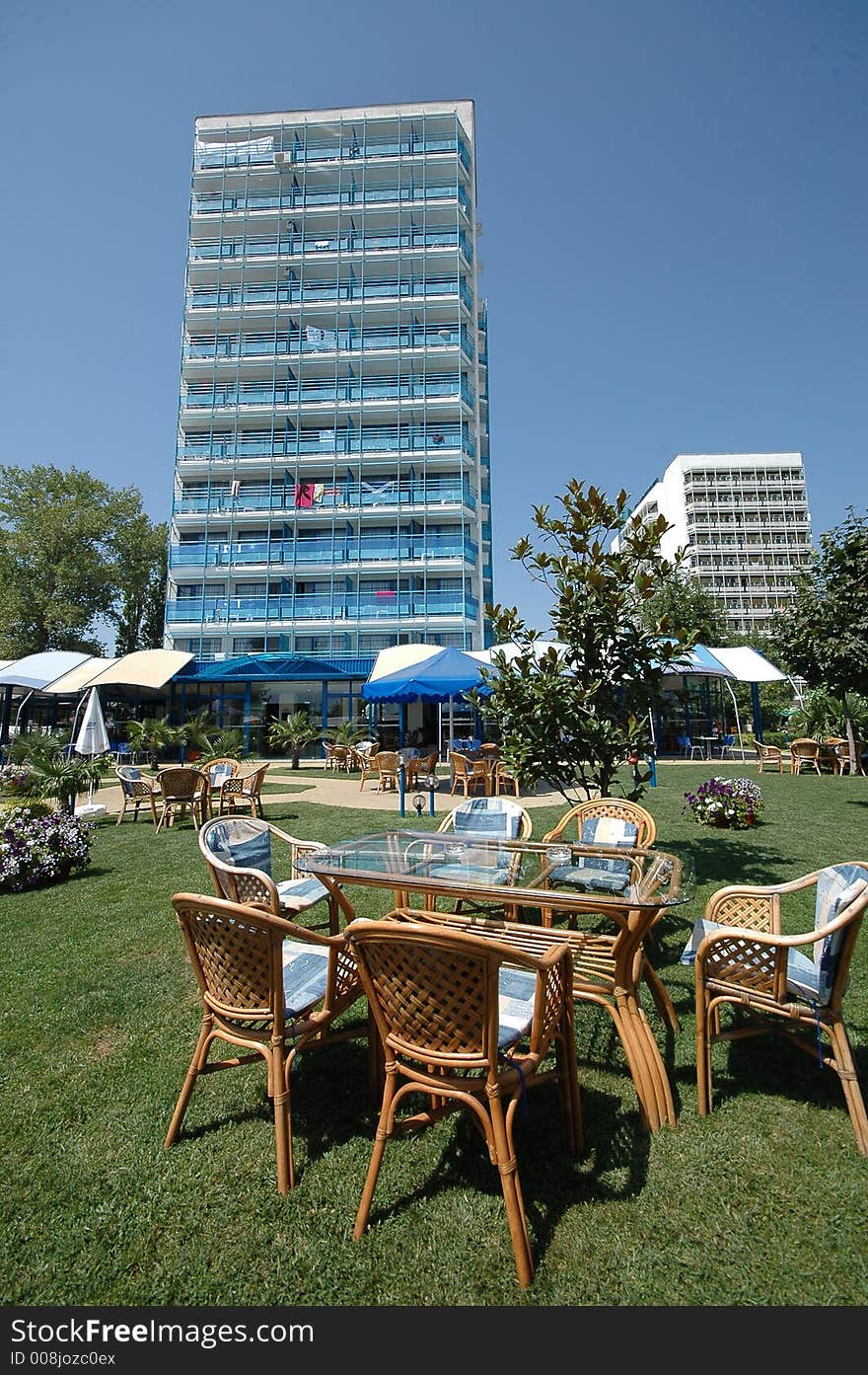 Garden and hotel