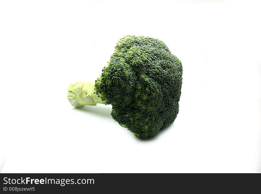 Fresh broccoli isolated on white