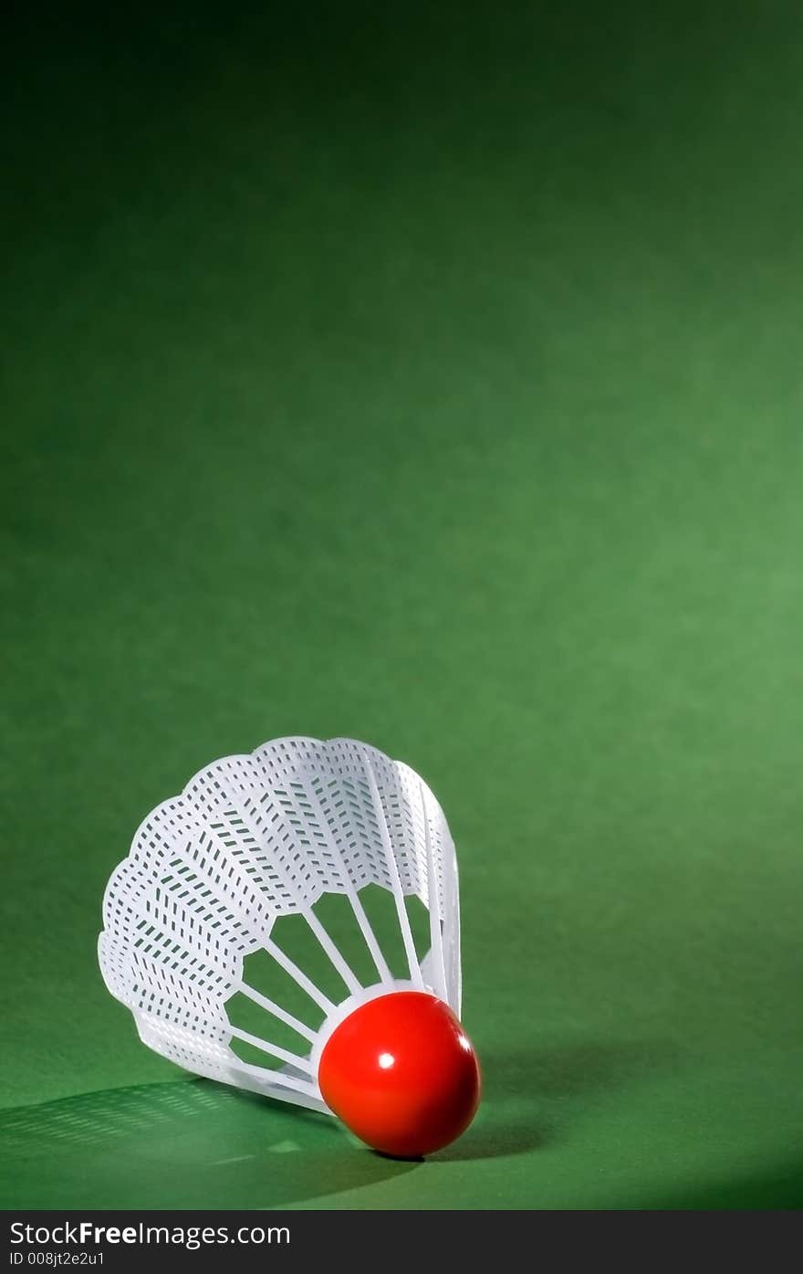 Shuttlecock and badminton close up white and red 1. Shuttlecock and badminton close up white and red 1