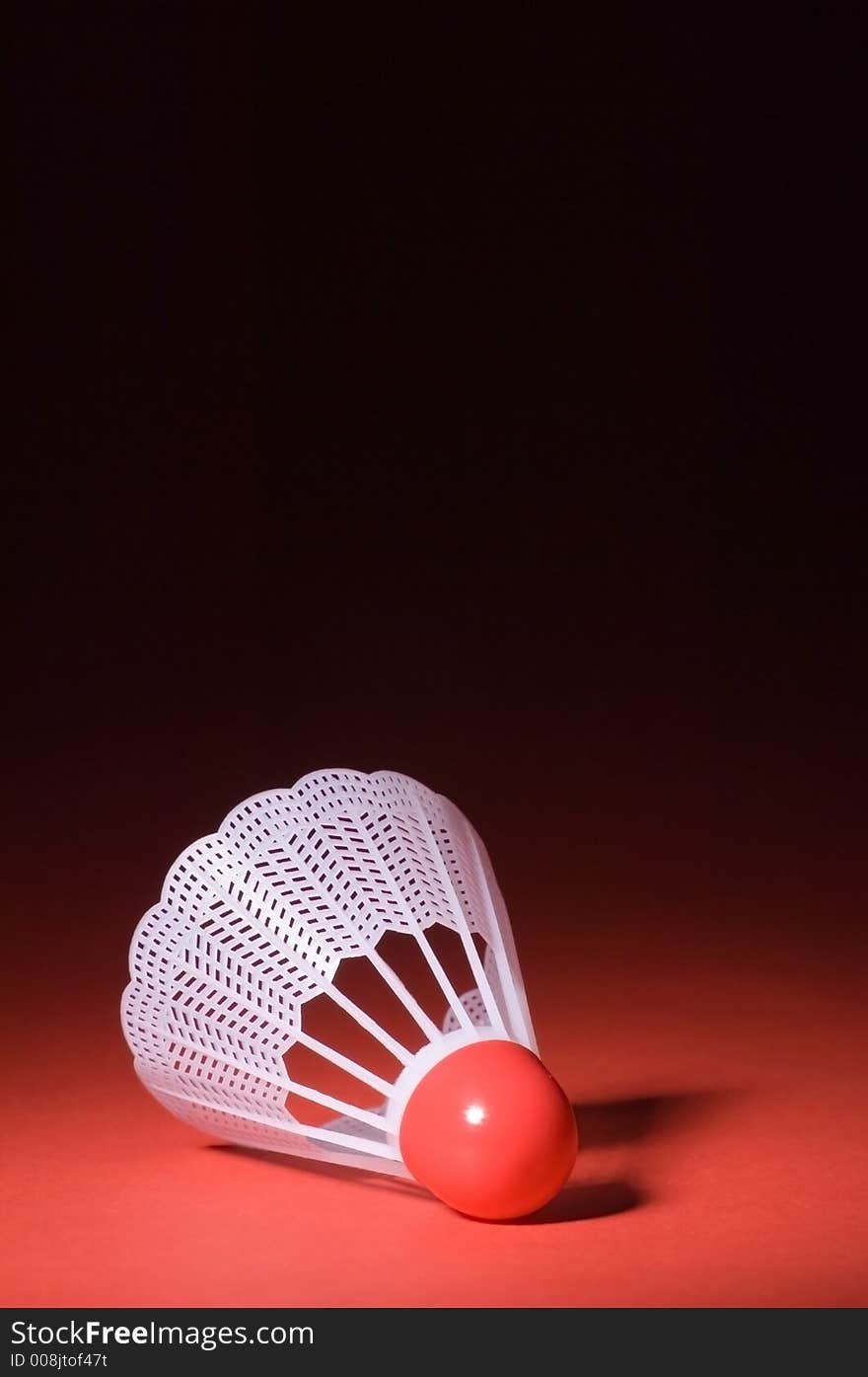 Shuttlecock and badminton close up white and red 5. Shuttlecock and badminton close up white and red 5