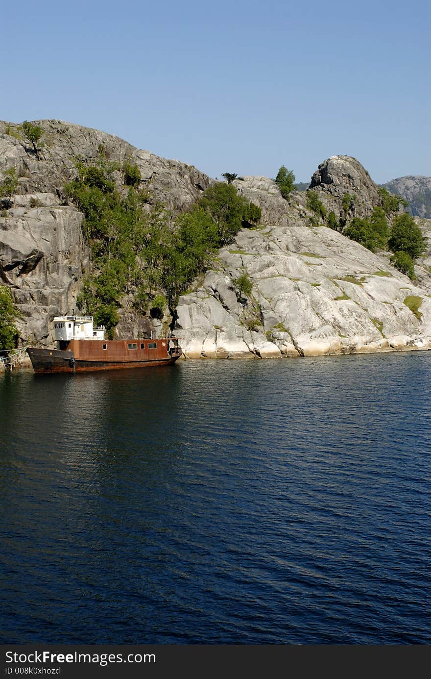 Shipwreck In Fjord