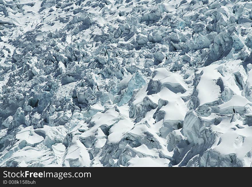 High glacier in the Cordilleras mountain