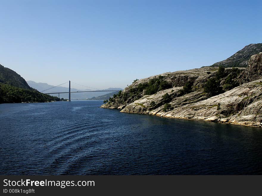 Picture of viaduct Lysefjord in Norway. Picture of viaduct Lysefjord in Norway.