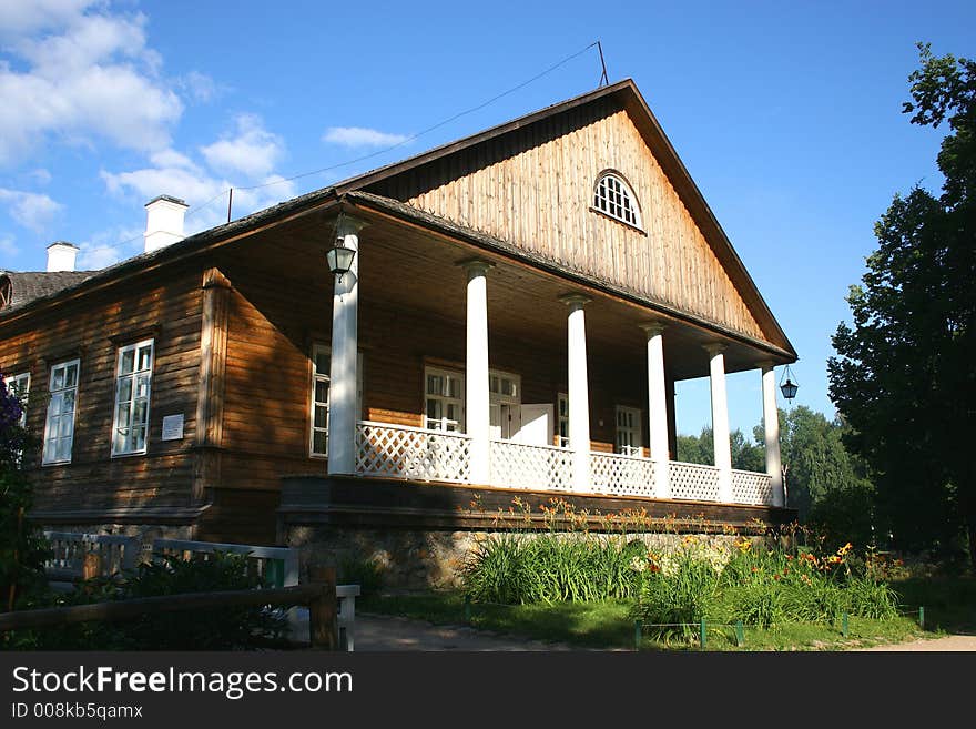 Ancient manor Trigorskoe. Solar summer morning. Ancient manor Trigorskoe. Solar summer morning.