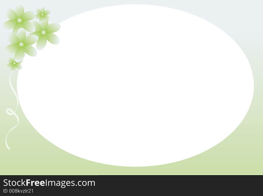 Soft colored flowered background, Plenty of space for copy in the center.